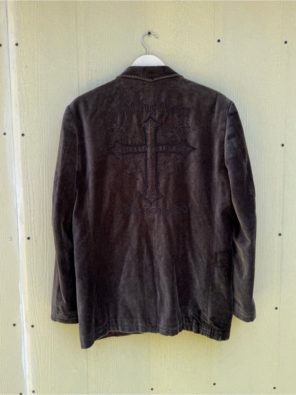 Affliction Red Label Velvet Jacket Blazer Mens M 40-42 Y2K Vintage Motorcycle
